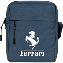 Zepplin Giyim Ferari Logo Omuz Çantası Fermuarlı Lacivert Renk