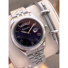 Ferrucci Nişan ve Takım Elbiselere Özel Takvimli Kadran 2 Yıl Garantili Spor Erkek Kol Saati J3623.1