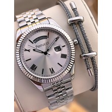 Ferrucci Nişan ve Takım Elbiselere Özel Takvimli Kadran 2 Yıl Garantili Spor Erkek Kol Saati J3623.6