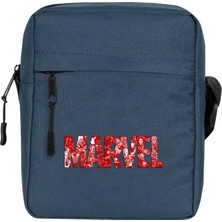 Zepplin Giyim Marvel Heroes In Post 3 Omuz Çantası Fermuarlı Lacivert Renk
