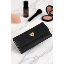 Foxer Alya Hakiki Deri Gold Detaylı Kadın Kartlık ve Cüzdan