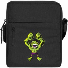 Zepplin Giyim Hulk Cartoon Omuz Çantası Fermuarlı Siyah Renk