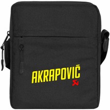 Zepplin Giyim Akrapovic Logo Omuz Çantası Fermuarlı Siyah Renk