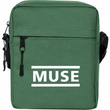 Zepplin Giyim Muse Logo Omuz Çantası Fermuarlı Yeşil Renk