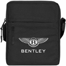 Zepplin Giyim Bentley Logo 2 Omuz Çantası Fermuarlı Siyah Renk