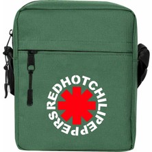 Zepplin Giyim Symbol Red Hot Chili Peppers Omuz Çantası Fermuarlı Yeşil Renk