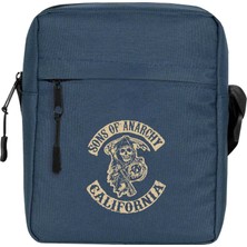 Zepplin Giyim Sons Of Anarchy California Omuz Çantası Fermuarlı Lacivert Renk