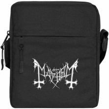 Zepplin Giyim Mayhem Logo Omuz Çantası Fermuarlı Siyah Renk