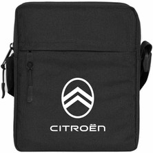 Zepplin Giyim Citroen Text Logo Omuz Çantası Fermuarlı Siyah Renk