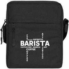 Zepplin Giyim Barista Modern Tasarım Omuz Çantası Fermuarlı Siyah Renk