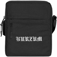 Zepplin Giyim Burzum Logo Yazı Omuz Çantası Fermuarlı Siyah Renk