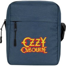 Zepplin Giyim Ozzy Osbourne Omuz Çantası Fermuarlı Lacivert Renk