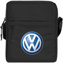 Zepplin Giyim Volkswagen Logo Omuz Çantası Fermuarlı Siyah Renk
