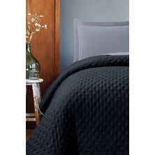 Varol Kapitoneli Çift Taraflı Yatak Örtüsü – 240X260 cm Siyah