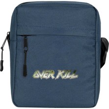 Zepplin Giyim Overkill Logo Omuz Çantası Fermuarlı Lacivert Renk