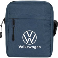 Zepplin Giyim Volkswagen New Logo Text Omuz Çantası Fermuarlı Lacivert Renk