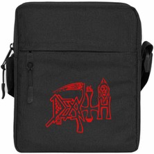 Zepplin Giyim Death Logo Omuz Çantası Fermuarlı Siyah Renk