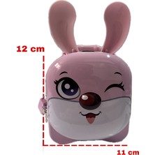 Hürpa Tedarik Anahtarlı Kilitli Metal Gri Kumbara Tavşan Temalı