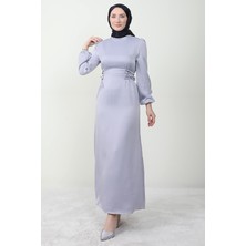 Giza Store Sahra Tesettür Elbise Gri