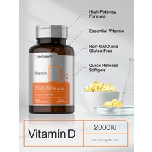 Horbaach Vitamin D3 2000IU Cholecalciferol 150 Softgels