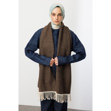 Mooncorn Çift Taraflı Yün Atkı