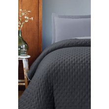 Varol Kapitoneli Çift Taraflı Yatak Örtüsü – 240X260 cm Antrasit