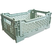 Agm Çok Amaçlı Yer Kaplamayan Katlanır Renkli Plastik Kasa - Sepet 27X17 cm