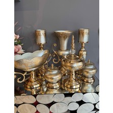 Rossev Helena Hand Made 7 Parça Su Yeşili Salon Seti