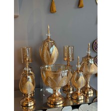 Rossev Evora Hand Made 7 Parça Gold Salon Seti