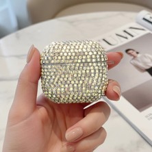 Caseonn Apple Airpods 4.nesil/anc Kılıf Kristal Taşlı Parıltılı Gümüş