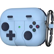 Caseonn Apple Airpods 4.nesil/anc Kılıf Retro Gamepad Mavi