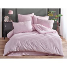 Nevresim Takımı Çizgili Pamuk Saten Çift Kişilik