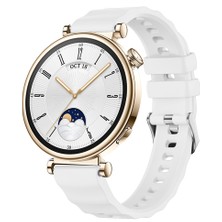 Sneezy Huawei Watch Gt4 41MM Ile Uyumlu Softflex Metal Tokalı Spor Silikon Akıllı Saat Kordonu