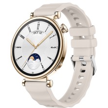 Sneezy Huawei Watch Gt4 41MM Ile Uyumlu Softflex Metal Tokalı Spor Silikon Akıllı Saat Kordonu