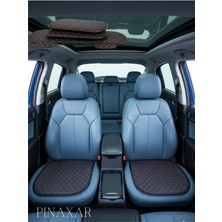 Range Rover Sport L320 2005-2010 Ön ve Arka Takım Koltuk Minderi Siyah Deri Kırmızı Dikişli