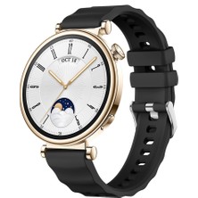 Sneezy Huawei Watch Gt4 41MM Ile Uyumlu Softflex Metal Tokalı Spor Silikon Akıllı Saat Kordonu