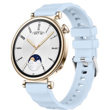 Sneezy Huawei Watch Gt4 41MM Ile Uyumlu Softflex Metal Tokalı Spor Silikon Akıllı Saat Kordonu