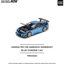 Pop Race 1/64 Mazda Re-Amemiya Widebody Mavi Krom - PR640223