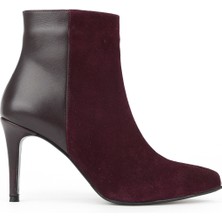 Ziya, Kadın Hakiki Deri Bot 1531030Z25104 Bordo