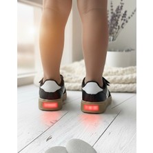 Slipcat Unisex  Günlük Işıklı Çocuk Cırtlı Yürüyüş Koşu Sneaker Spor Ayakkabı