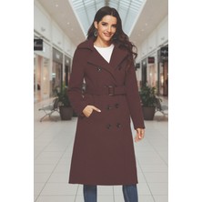 Barbora Kemer Detaylı Aksesuarlı Kaşe Kaban