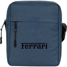 Zepplin Giyim Ferari Text Black Omuz Çantası Fermuarlı Lacivert Renk