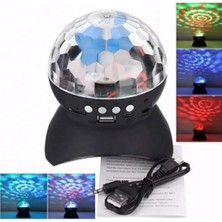 LED Disko Işık Bluetooth Hoparlör – Renkli Dönen Gece Lambası Projektör | USB – Tf Kart – Aux Destekli