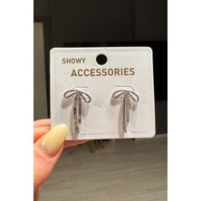 H&E Design Kadın Gold Minimal Fiyonk Küpe