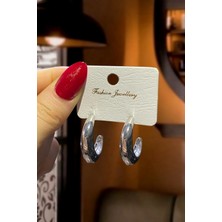 H&E Design Kadın Gold Kalın Halka Küpe