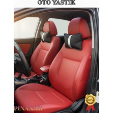 Toyota Land Cruiser J200 2007 ve Sonrası - 6 Parça Oto Koltuk Beyaz Şerit Boyun Yastığı 2 Adet