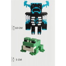 Minecraft Warden ve Yeşil Kurbağa Frog Set Hareketli Eklemli Figür