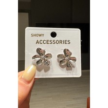 H&E Design Kadın Gold Lotus Çiçeği Küpe