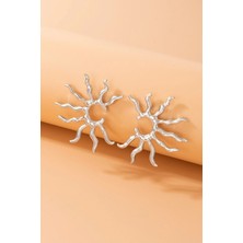 H&E Design Kadın Gold Güneş Küpe