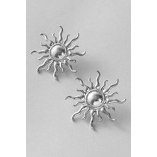 H&E Design Kadın Gold Büyük Boy Güneş Küpe